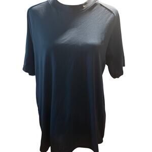 Nike Dri-Fit Mock Neck Running Tee, Vintage, Made In USA, Blue, Men's Size Large